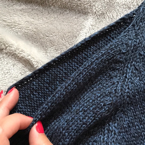 Lauren Conrad Dark Blue Sweater with Ribbon Ties - Picture 4 of 7